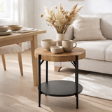 J-Line Table d'appoint Bio MDF/Fer Noir/Naturel en situation