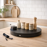 Plateau tournant J-Line Rond + contact glissant 100kg - plastique - noir - moyen en situation