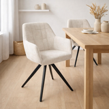Chaise J-Line Louna - fer/acrylique - ivoire en situation