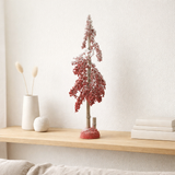 J - Decoration de la ligne arbre de Noël Grands baies - Plastique - Rouge - Moyen en situation