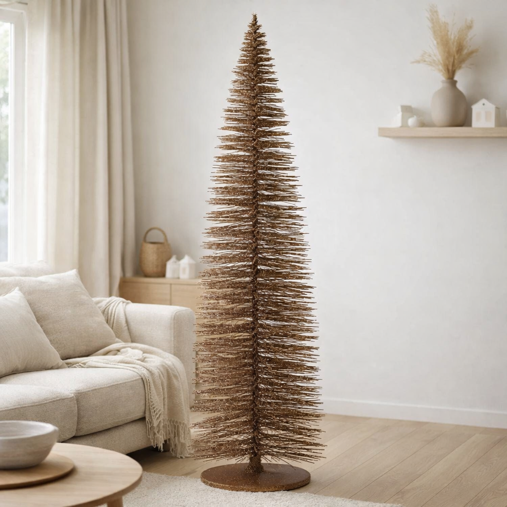 J -line Décoration de Noël arbre de Noël - bois - brun - extra grand en situation