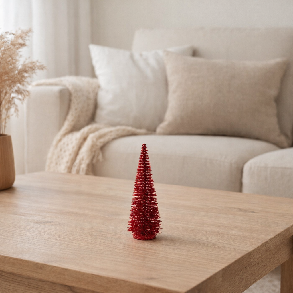 J -line décoration de Noël arbre de Noël - plastique - rouge - petit en situation