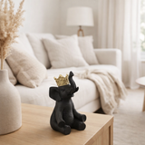 J-Line Elephant Crown Résine Noir/Or Small en situation