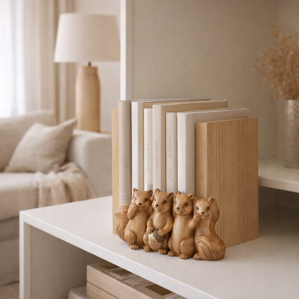 J -line Squirrel 3 Audition / Voir / silence - Porcelaine - Brown en situation