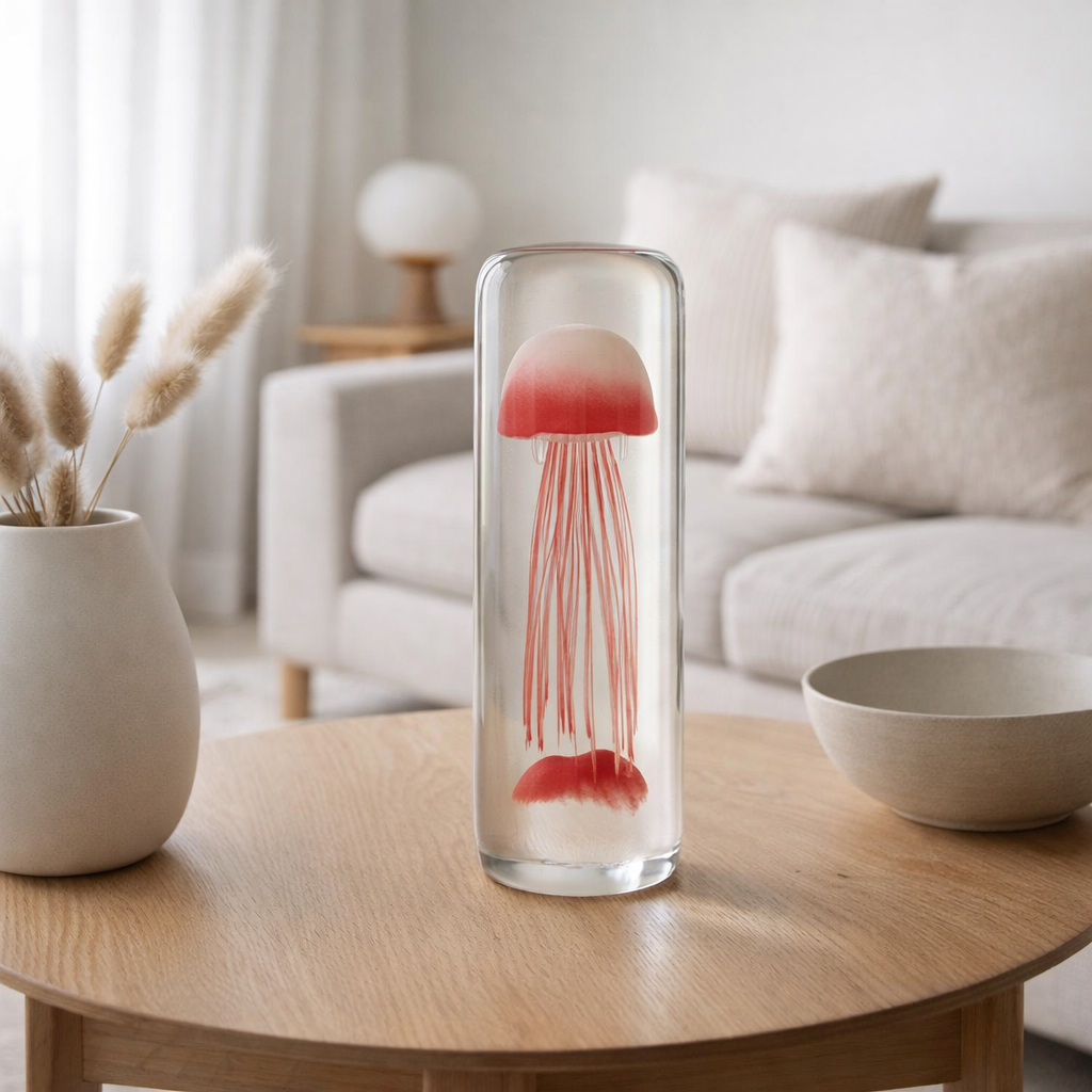 J -Line Presse Paper Kwal Cylinder - Verre - Rouge en situation