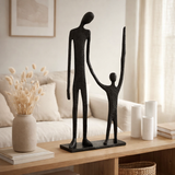 Figurine J-Line Famille - aluminium - noir en situation