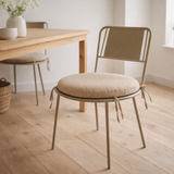 Chaise j-line toa métal / cordon beige en situation