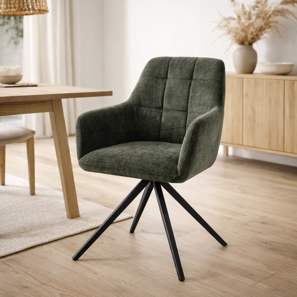 J-Line Chaise Louna Fer/Acrylique Vert en situation