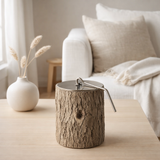 J-Line Vuurkorf Trunk Round Cement Brown en situation