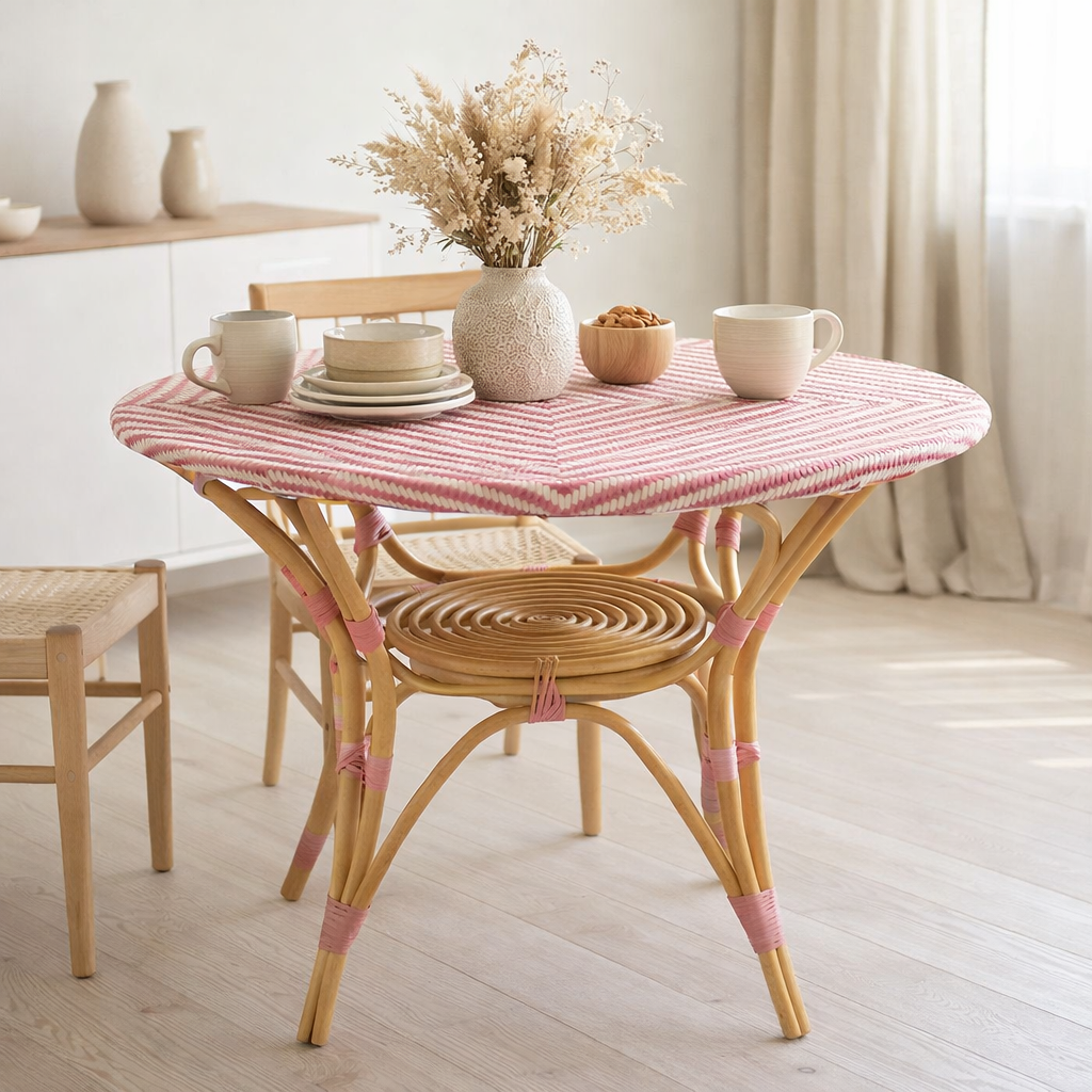 J -Line Table Live - Roard / Plastic - Natural / Pink en situation