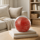 J -line Presse Paper Twister Round - Glass - Red - Large en situation