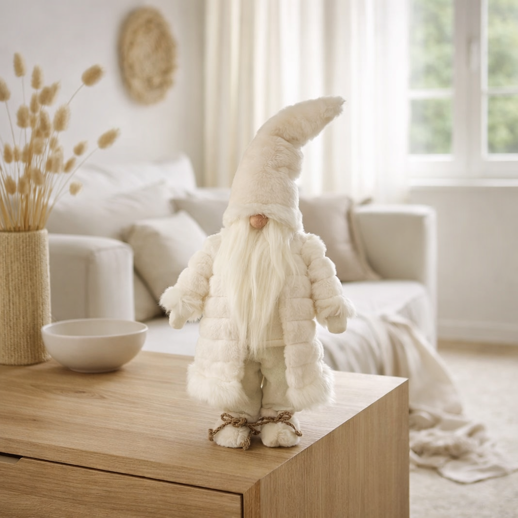 J-Line Gnome Veste matelassée Textile Crème/Marron Small en situation