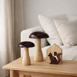 J-Line décoration Mushroom Shiny - bois - naturel/marron - S en situation
