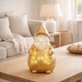 J-line santa led ster polyresin or coloré grand en situation