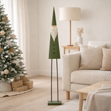 J-Line Père Noël sur Pied Bois Vert Moyen en situation
