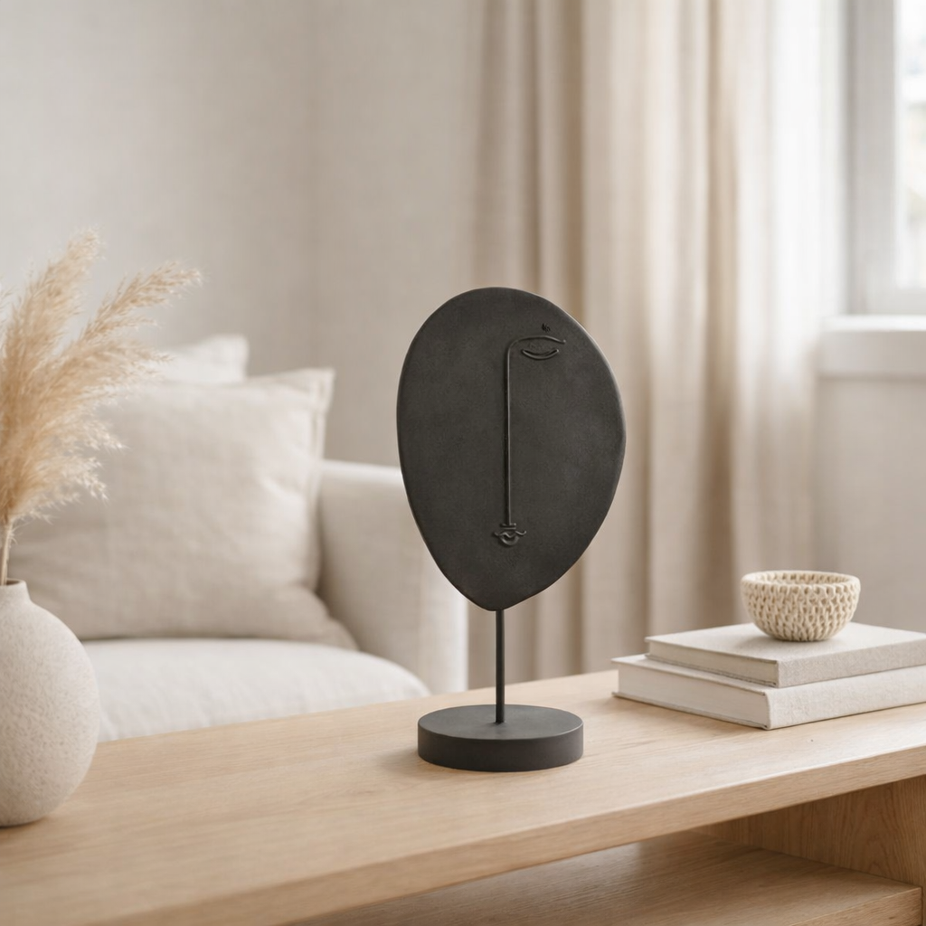 J-Line Tête Plate sur Pied Poly Noir Small en situation