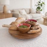 Bol J-Line Kos - bois - fuschia - petit en situation