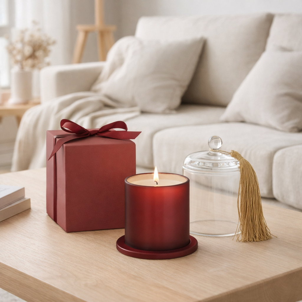 J -Line Scenting Candle Stolp Amour - Red - Small - 30h en situation