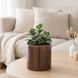 J -line Flowerpot Flek - Ceramics - Brown - Extra Small - Ø 14,5 cm en situation