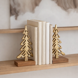 J -line Decoration Tree à pied - Aluminium / bois - Gold - Medium en situation