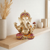J -line Decoration Ganesha Sit - Polyresin - Mélange - Large en situation