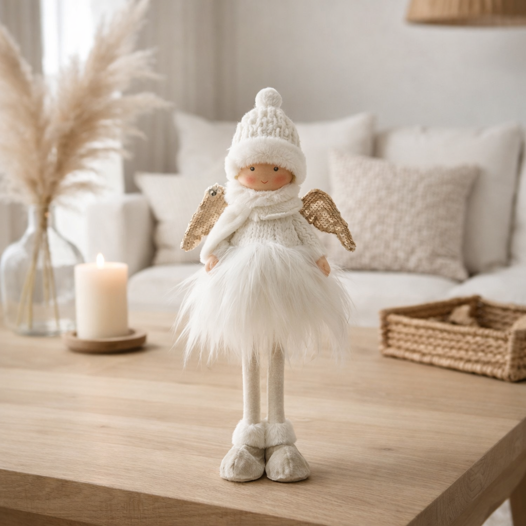 J-Line Angel Hat Textile Blanc/Or en situation