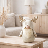 J-Line Gnome Antlers Textile Beige Petit en situation