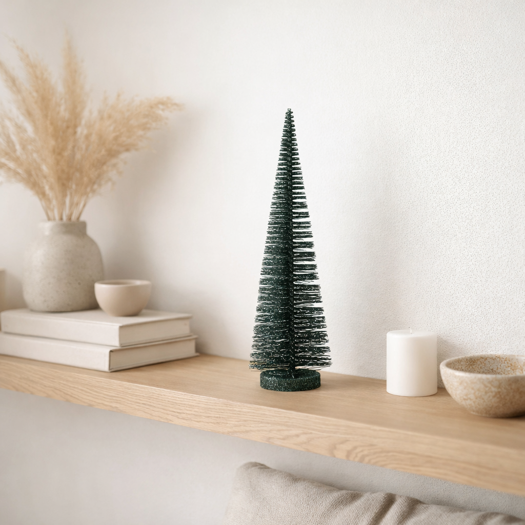 J -Liline Decoration Tree de Noël Glitter - Plastic - Green foncé - Medium en situation