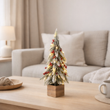 Sapin de Noël J-Line Snow - plastique - vert/rouge - S - LED en situation