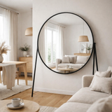 Miroir J-Line Emi - bois - noir en situation