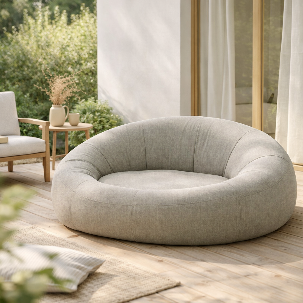 Matelas j-line beignet en polyéthylène gris en situation