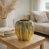 J-Line Flowerpot Paint Stripes - Céramique - Mélange - Small - Ø 30 cm en situation