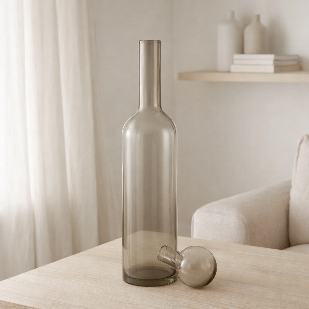 Bouteille J-Line Deco Norma - verre - gris - L en situation