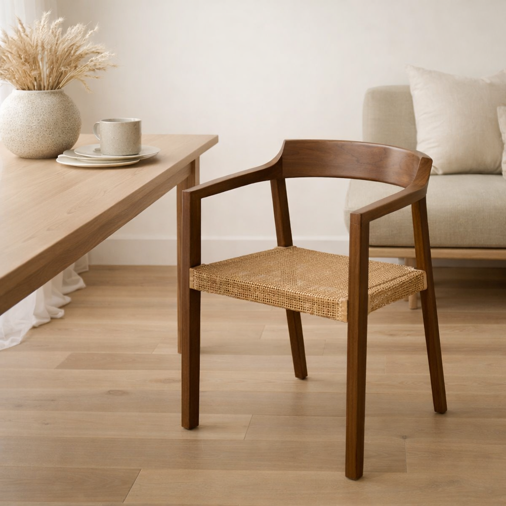 Chaise J-Line Emma - bois - marron en situation