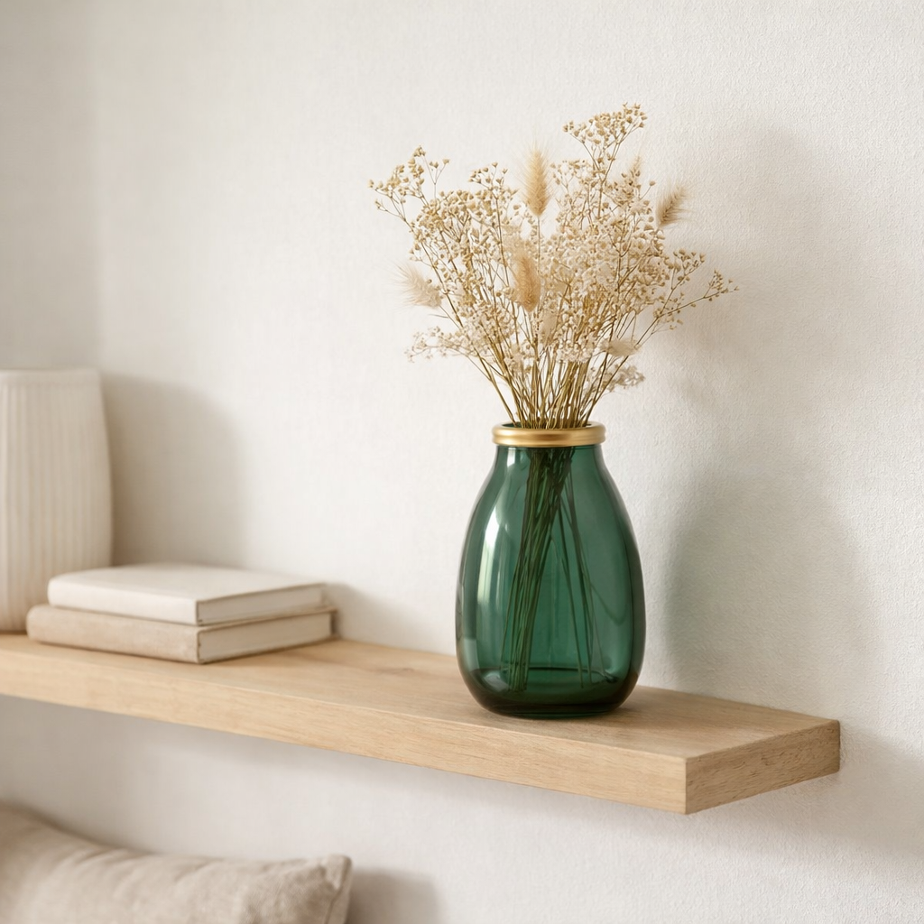 J-Line Vase Gold Board - Verre - Green - Small - 28 cm de haut en situation