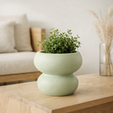 J -line Flowerpot Circle - Porcelaine - Green clair - Ø 19,5 cm en situation