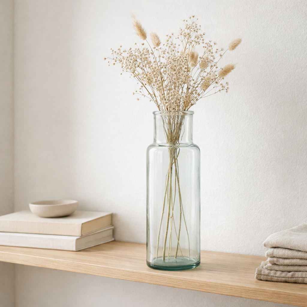 J-Cylindre de vase en ligne - Verre - Transparent - Small - 44,5 cm de haut en situation