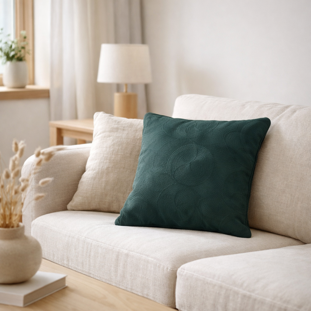 Coussin J-Line Palermo - textile - vert en situation