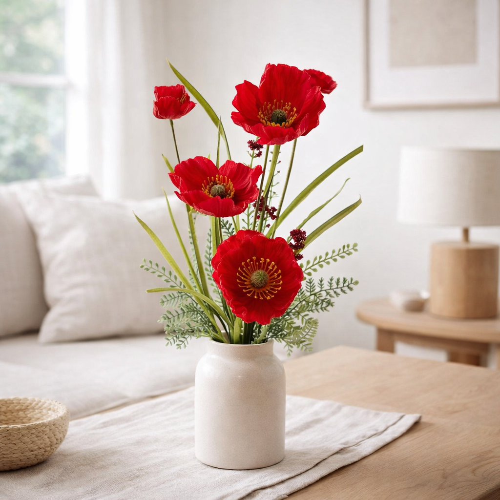 Branche J-Line Poppy - plastique - rouge en situation