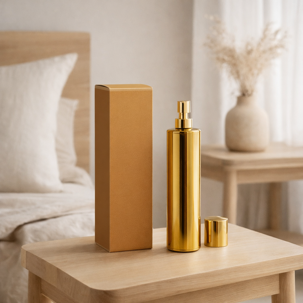 Parfum d'ambiance J-Line Excellent - Miel Doré - verre - ocre en situation