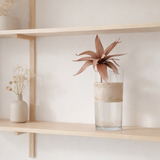 J-Line vase Delph - verre - transparent/beige - extra petit en situation