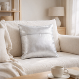 Coussin J-Line Métallisé - polyester - argent en situation