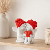 J-Line Ange Assis Chapeau Coeur Poly Rouge/Blanc en situation