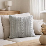 Coussin J-Line Twist - polyester - gris en situation