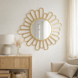 J -Liline Mirror Flower - Metal / Mirror - Gold - Ø 90 cm en situation