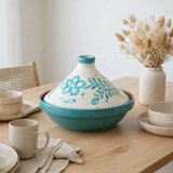 J -line Tajine Grenade - Céramique - Blanc / Aqua en situation