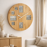 J-Line Horloge Murale Photo Mdf Naturel en situation