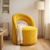 J -Liline Chair Accent Chair - Textile - Oker en situation