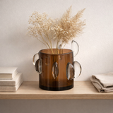 J -line Vase Steggy Low - Verre - Brown - Ø 25 cm en situation