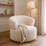 J-Line Lounge Chair Universe Mousse/Tissu Blanc en situation